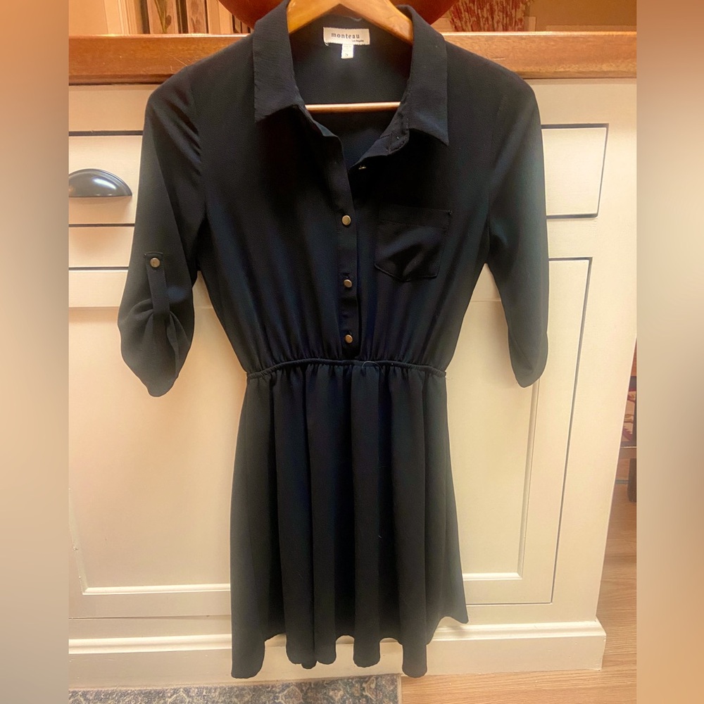 Monteau Los Angeles black classic dress size S